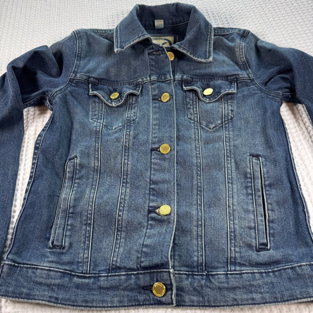 Michael Kors Women's Denim Jean Jacket with Gold Button Closure Size S